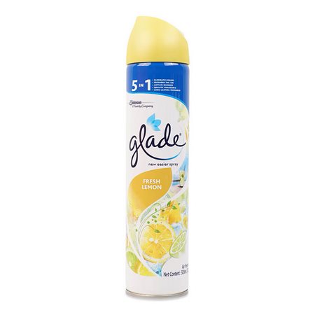 AMBIENTADOR GLADE AEROSOL X 400 ML FRESH LEMON 5 EN 1